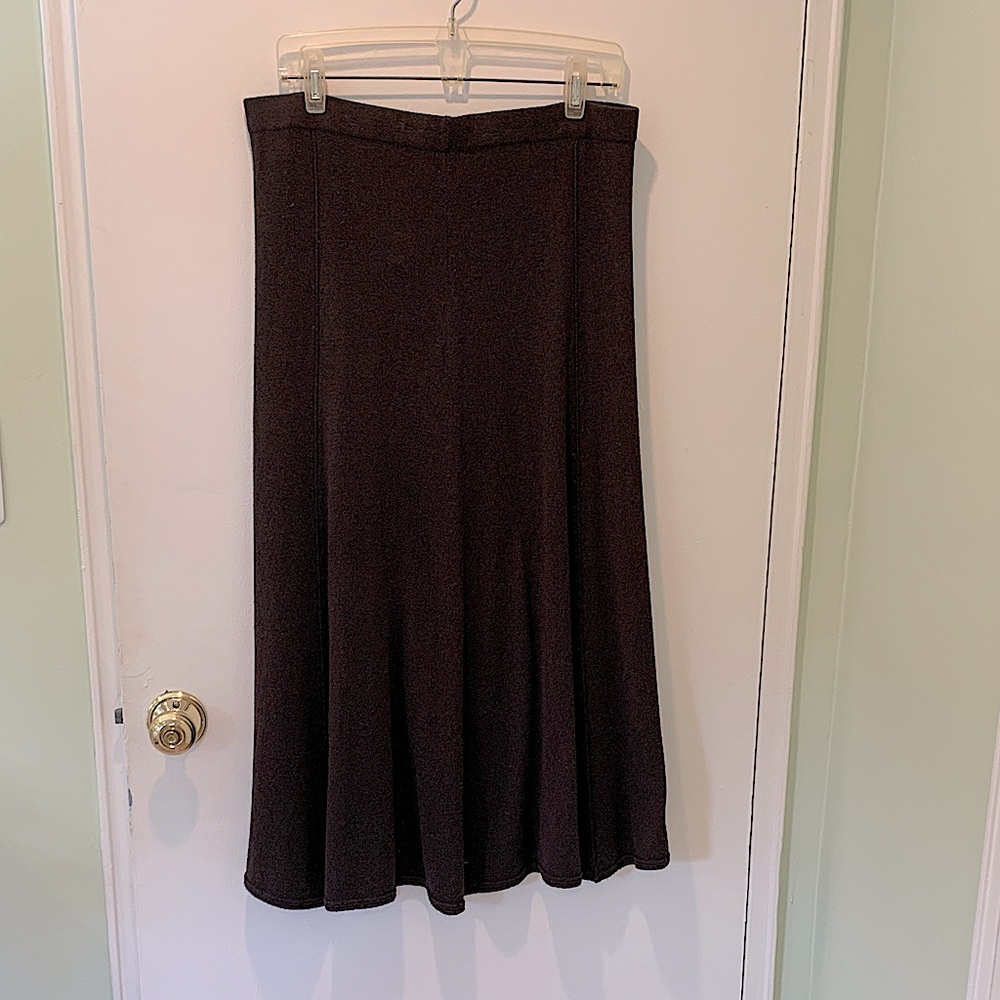 NIC & ZOE Chocolate Brown Sweater Style Skirt